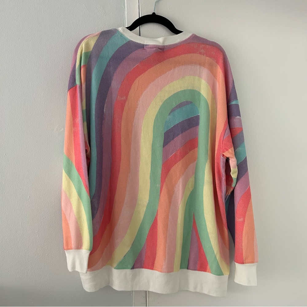 WILDFOX Soleil Stripe Roadtrip Sweatshirt NWT szXS - Picture 6 of 7